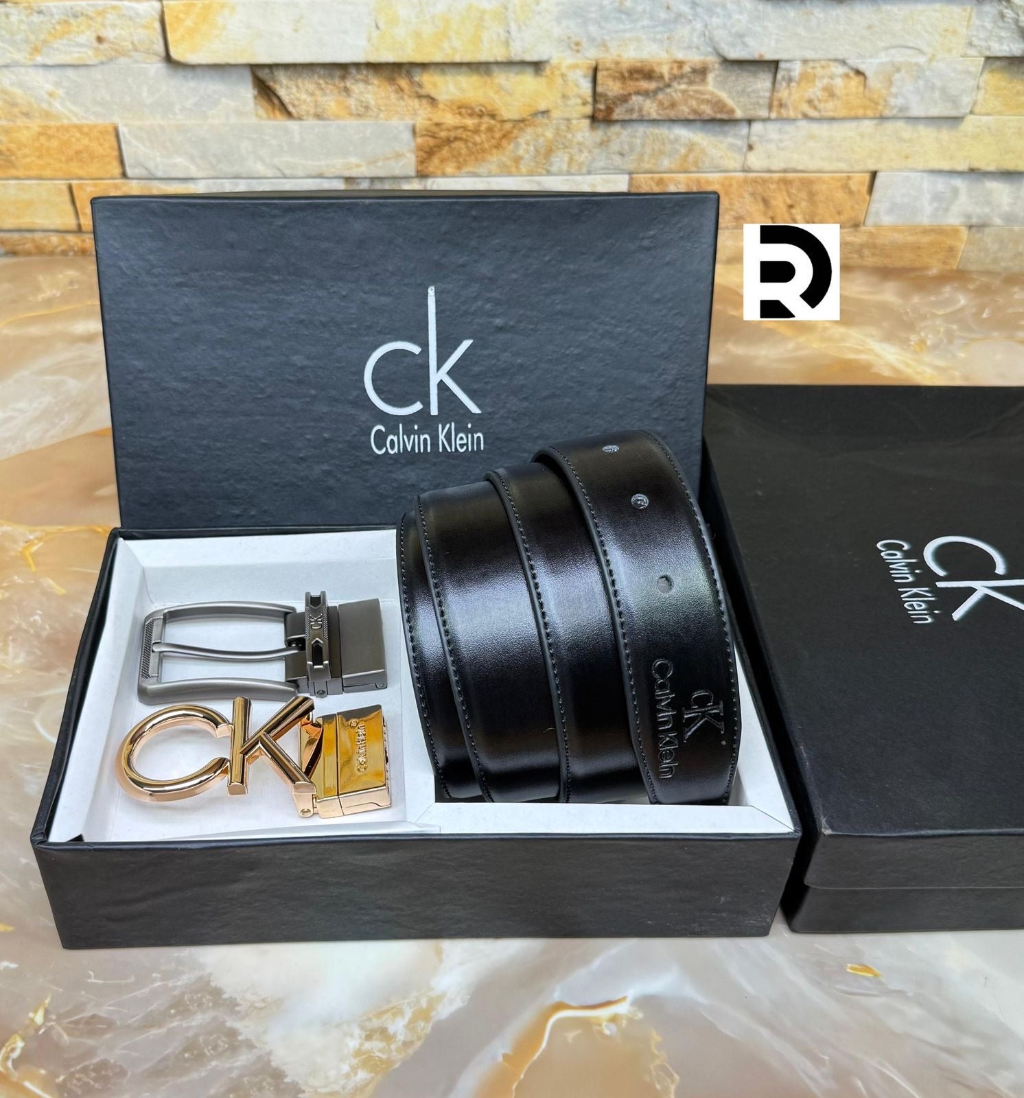 Calvin Klein Doulble Buckle Reversible Belt