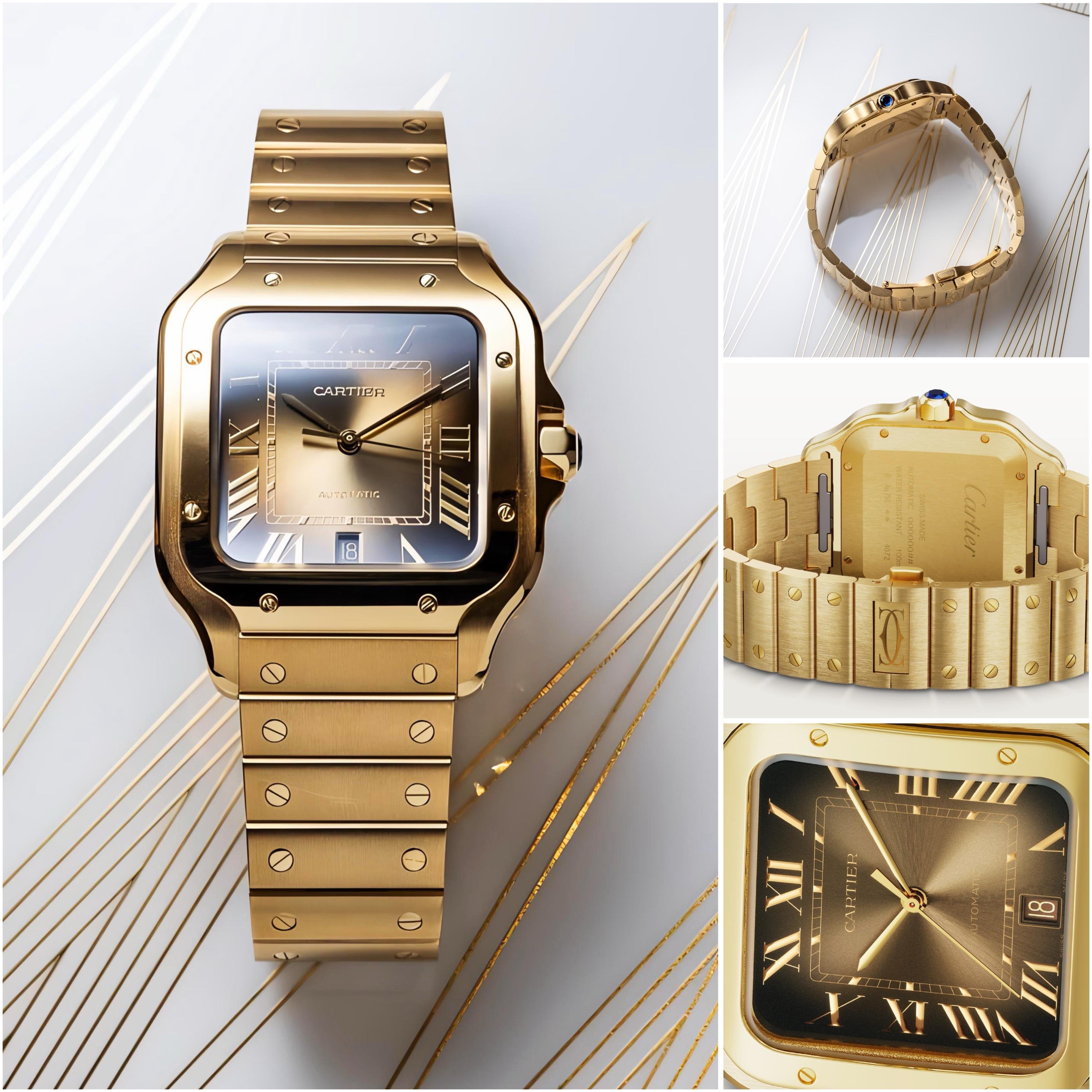 Cartier Santos Yellow Gold Series