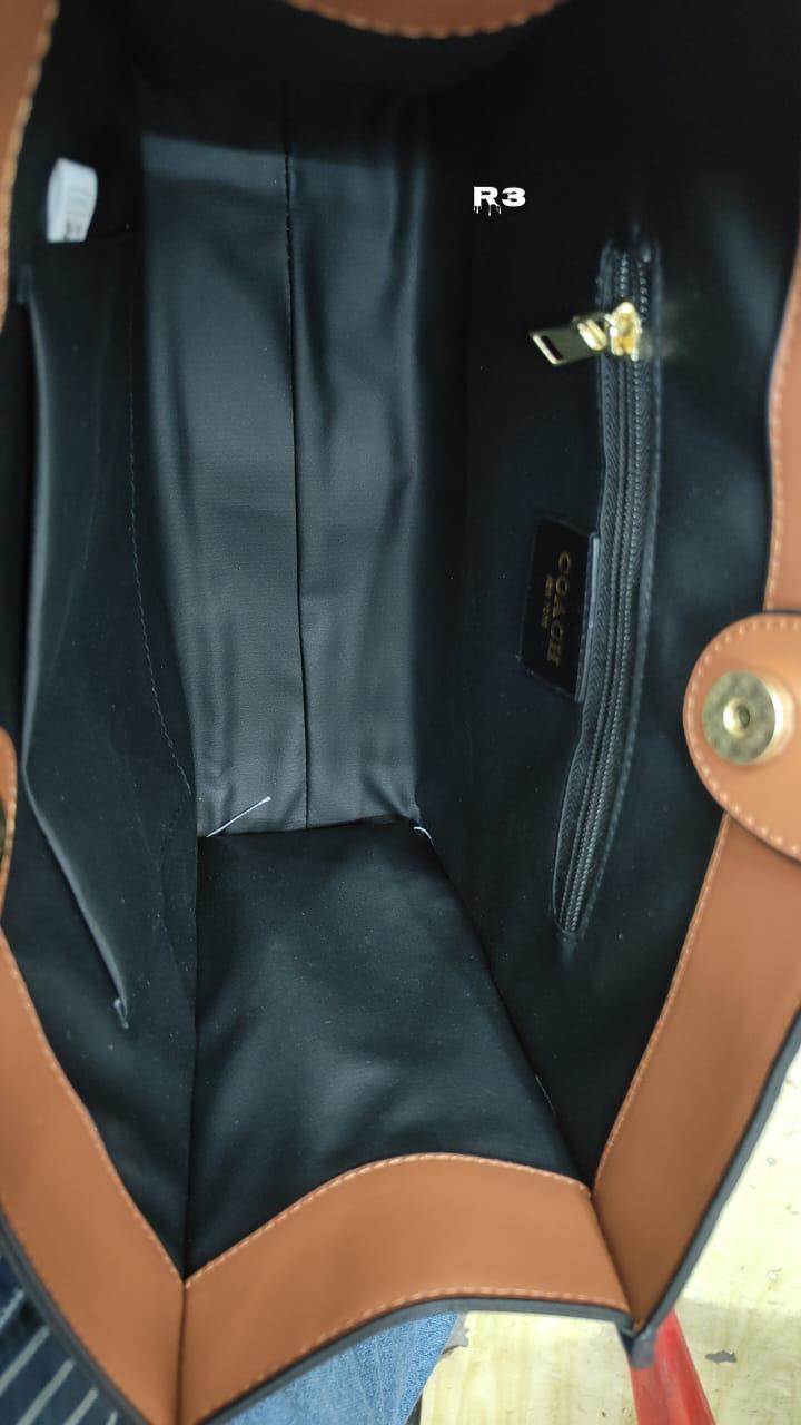 Coach 2pc Canvas Field Tote Bag & Emboss Field Tote Bag