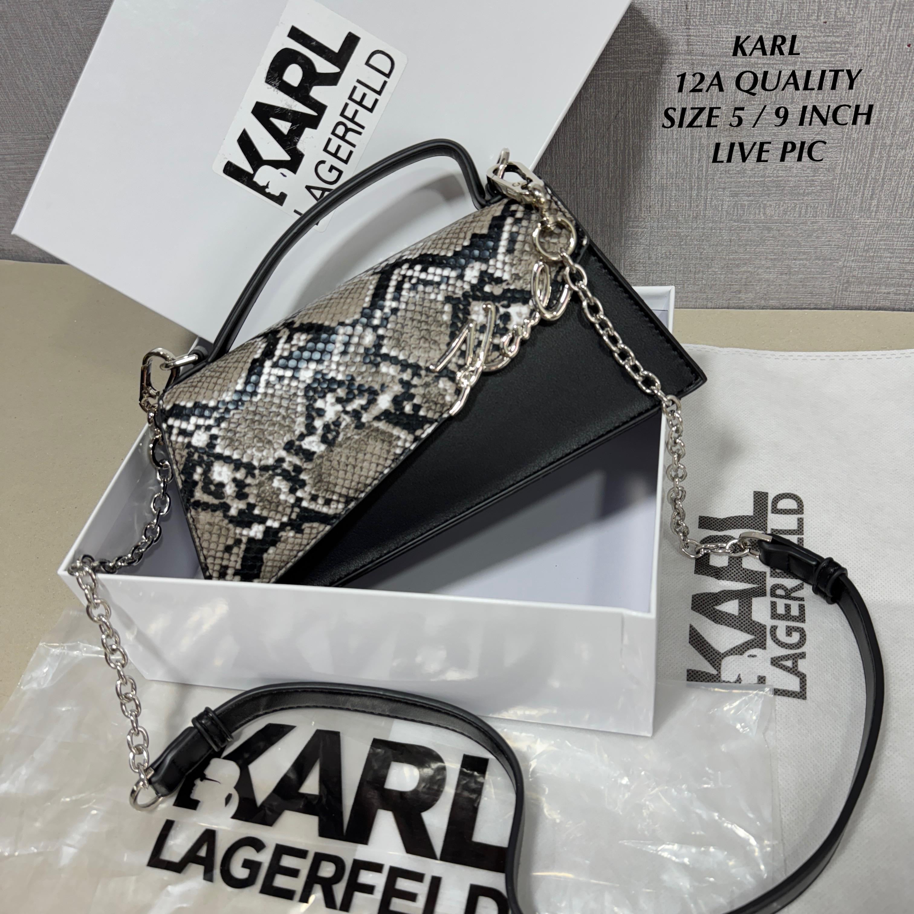 Karl Lagerfeld Signature Leather Bag