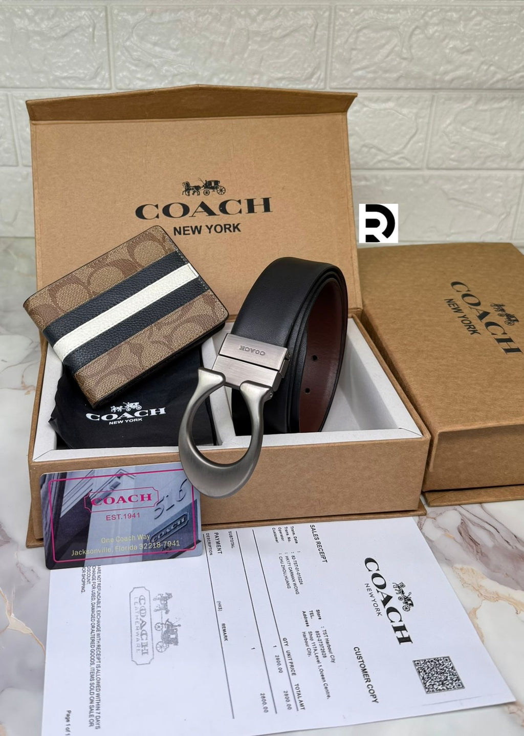 Coach Wallet & Reversible Belt Combo