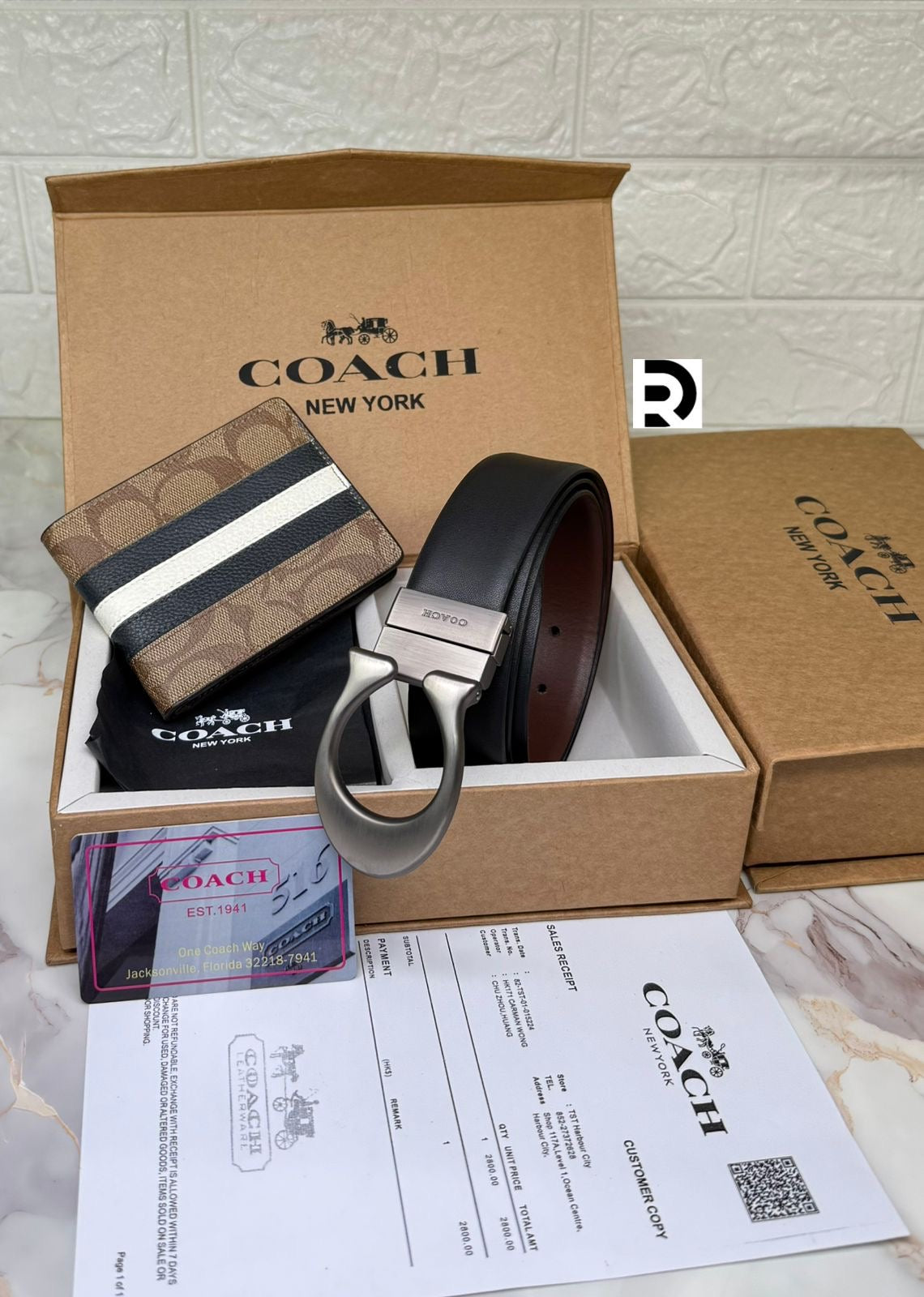 Coach Wallet & Reversible Belt Combo