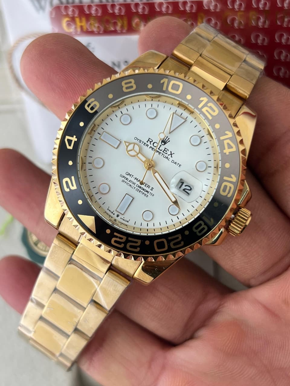 Rolex GMT II Ever gold silver