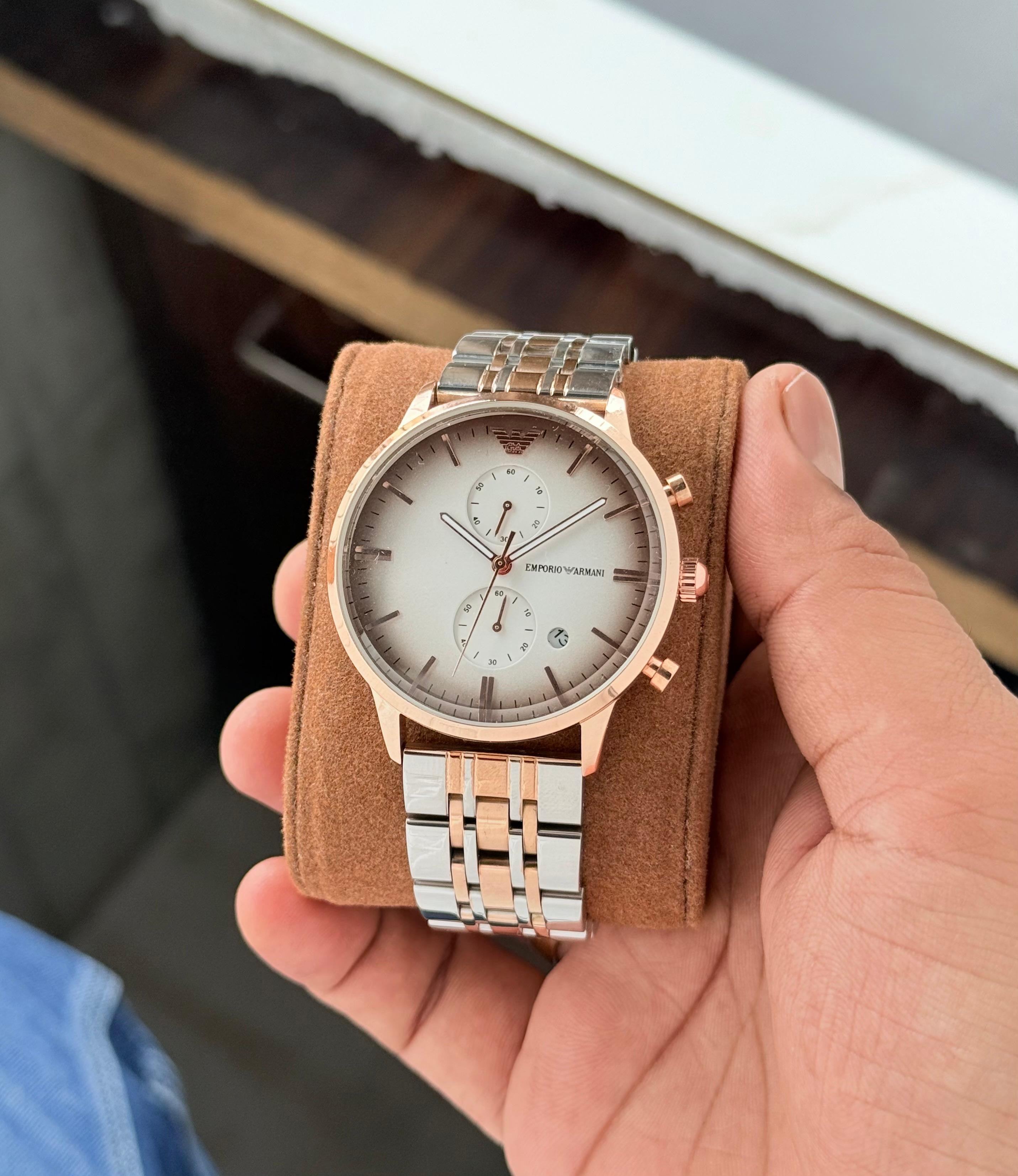 Emporio Armani Gianni Grey Dial Chronograph