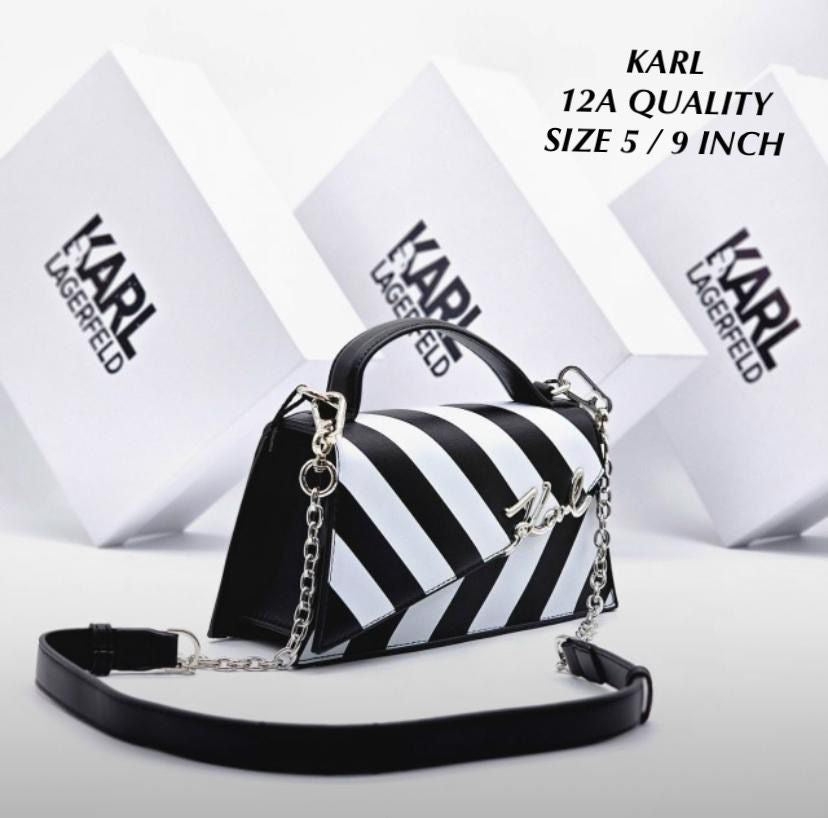 Karl Lagerfeld Signature Leather Bag
