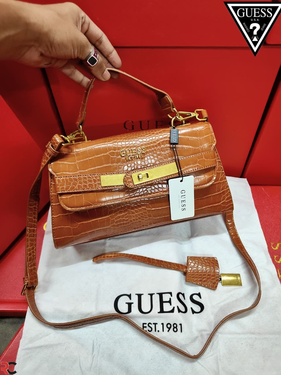 Guess Crocodile Embossed Texture