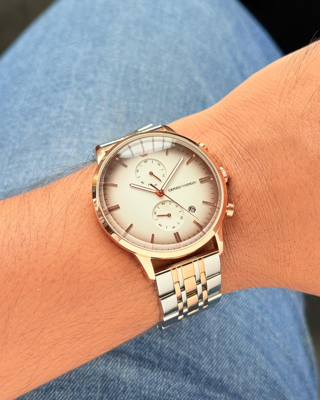 Emporio Armani Gianni Grey Dial Chronograph