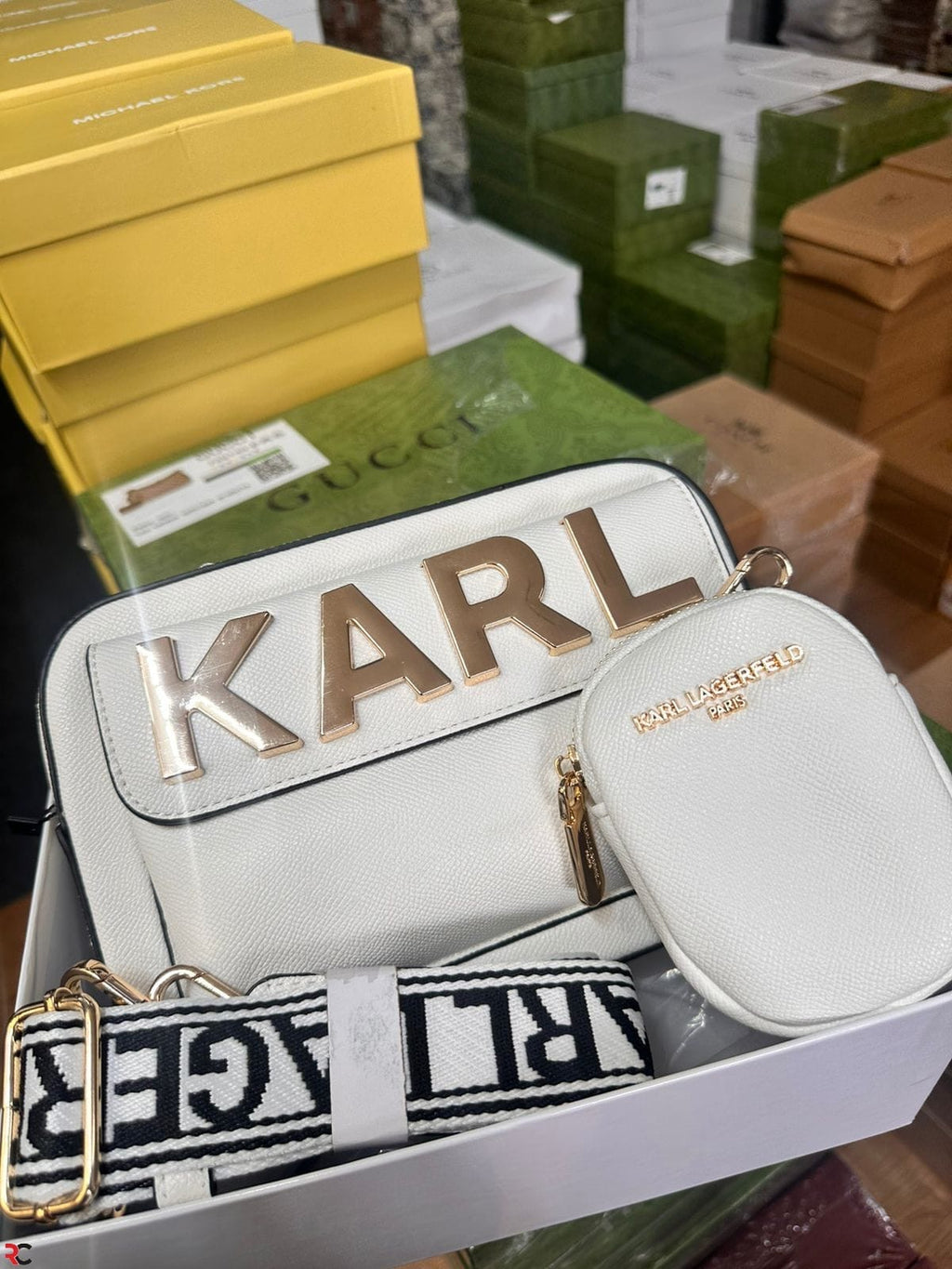 Karl Lagerfeld Maybelle Camera Crossbody Bag