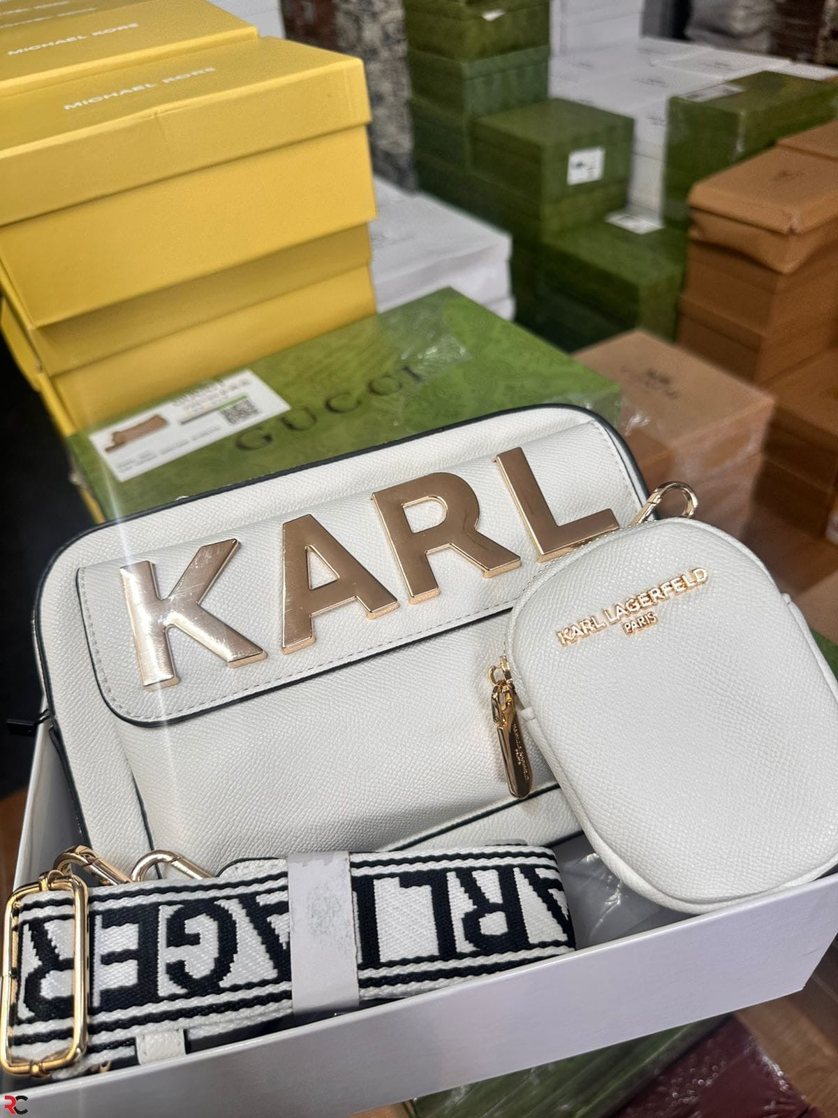Karl Lagerfeld Maybelle Camera Crossbody Bag