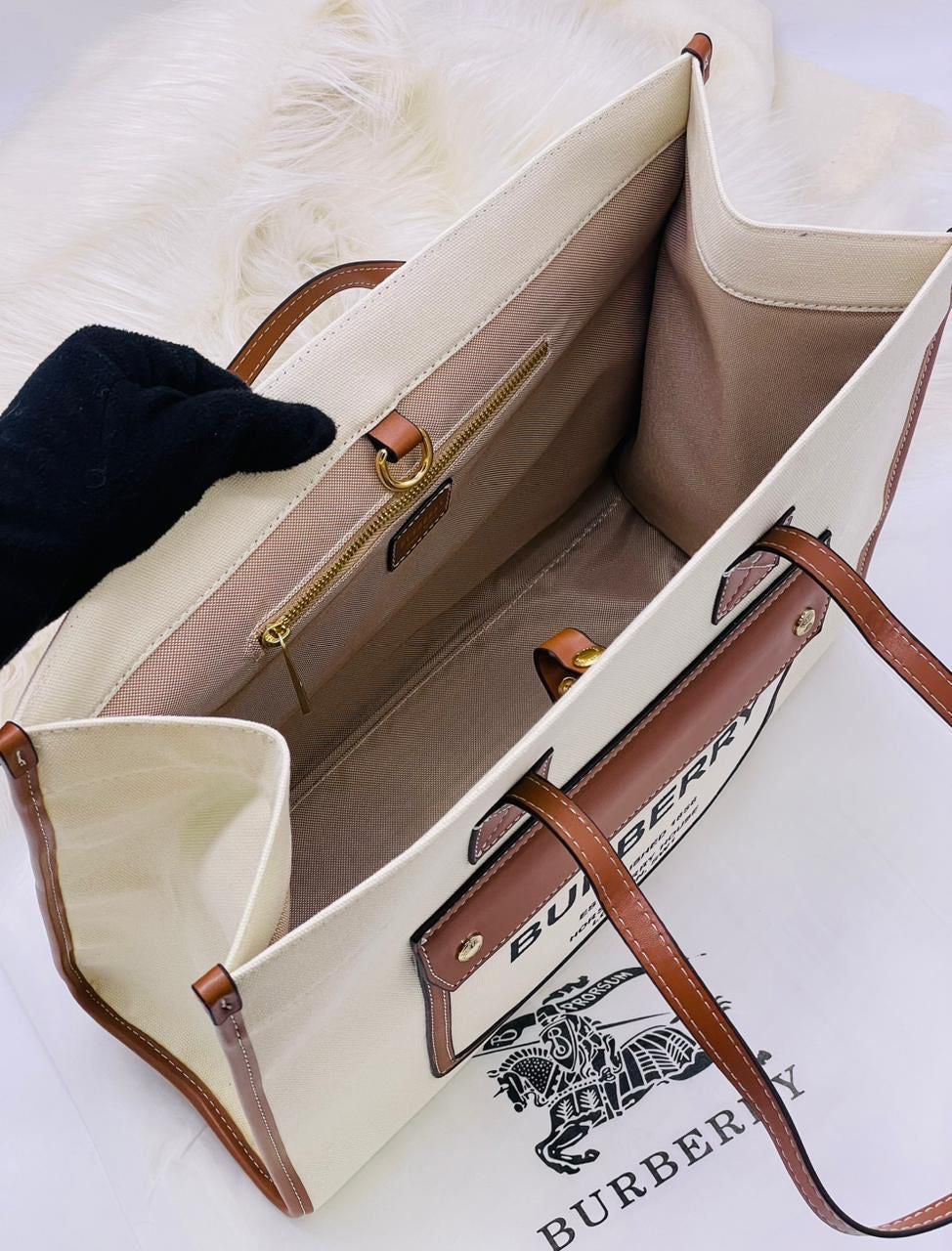 Burberry Canvas Freya Tote