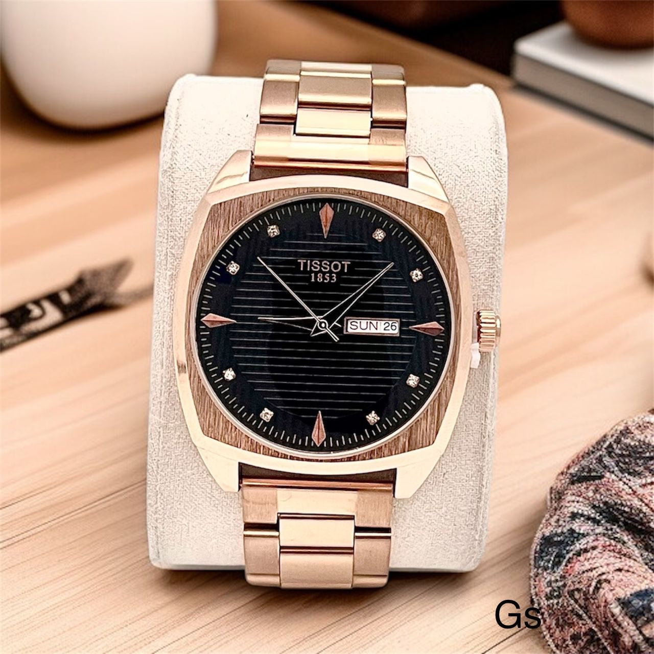 Tissot Rectangular Day Date Watch