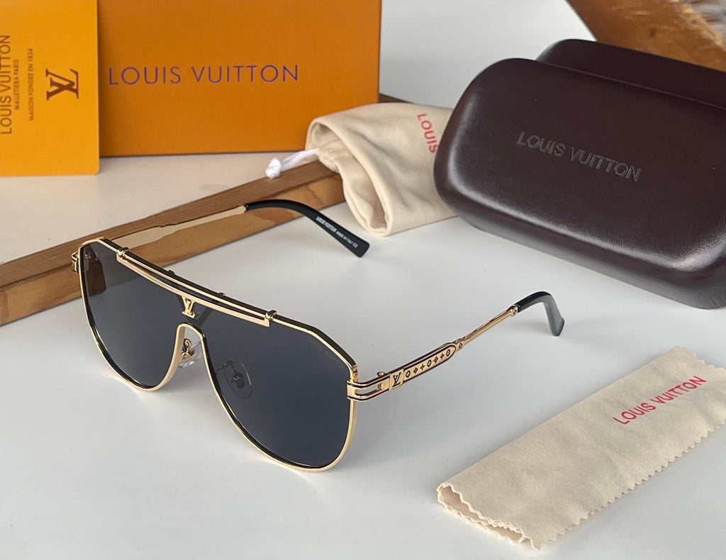 Louis Vuitton Gold Black Sunglasses