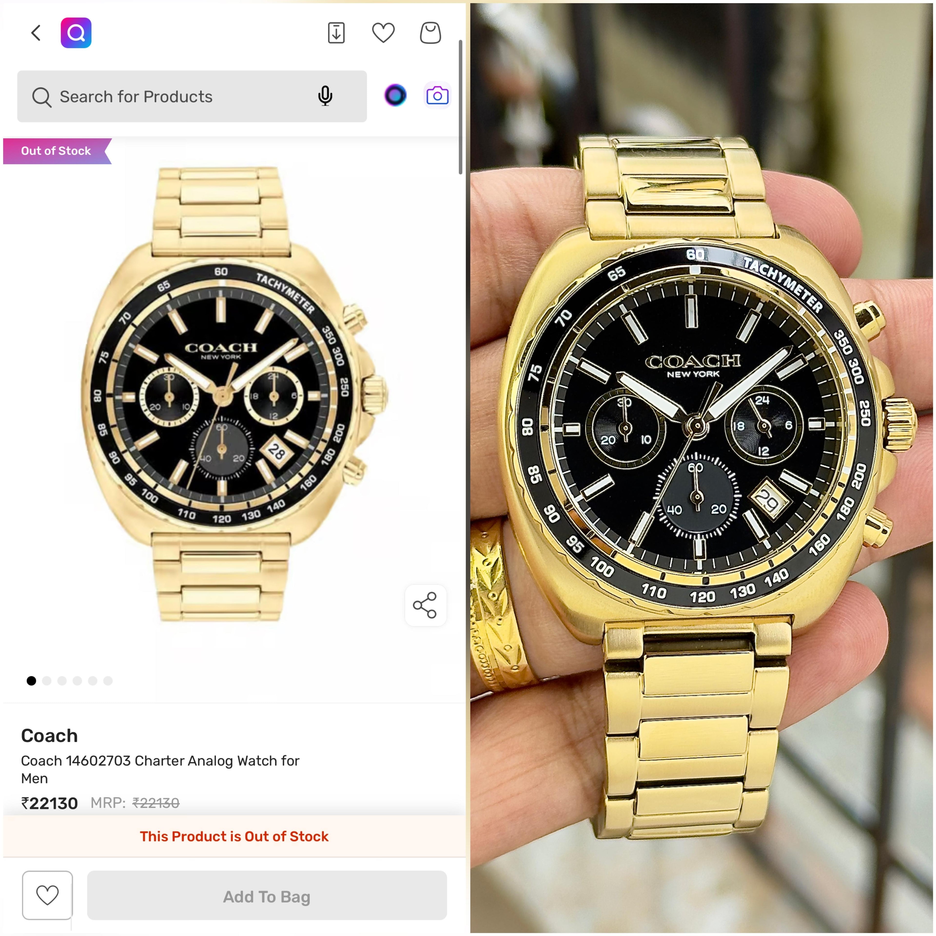 Coach Charter Analog Chronograph