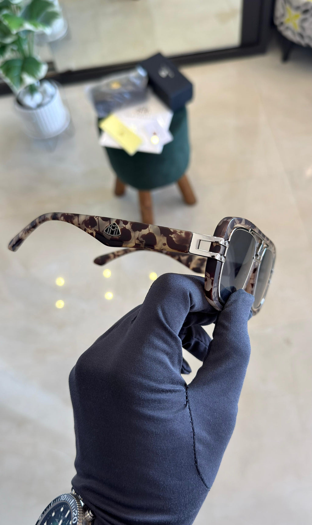 Maybach Brown Camouflage Sunglasses