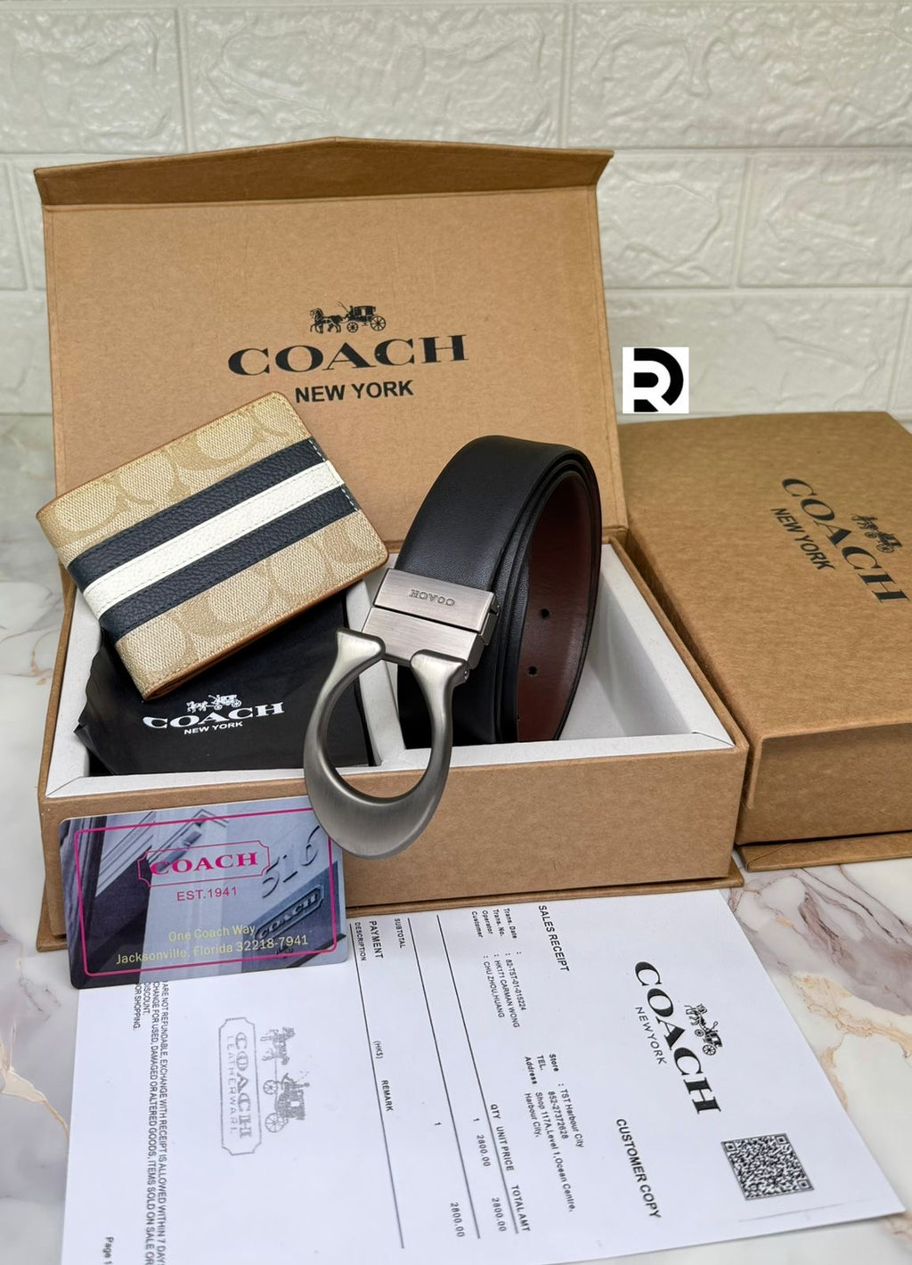 Coach Wallet & Reversible Belt Combo
