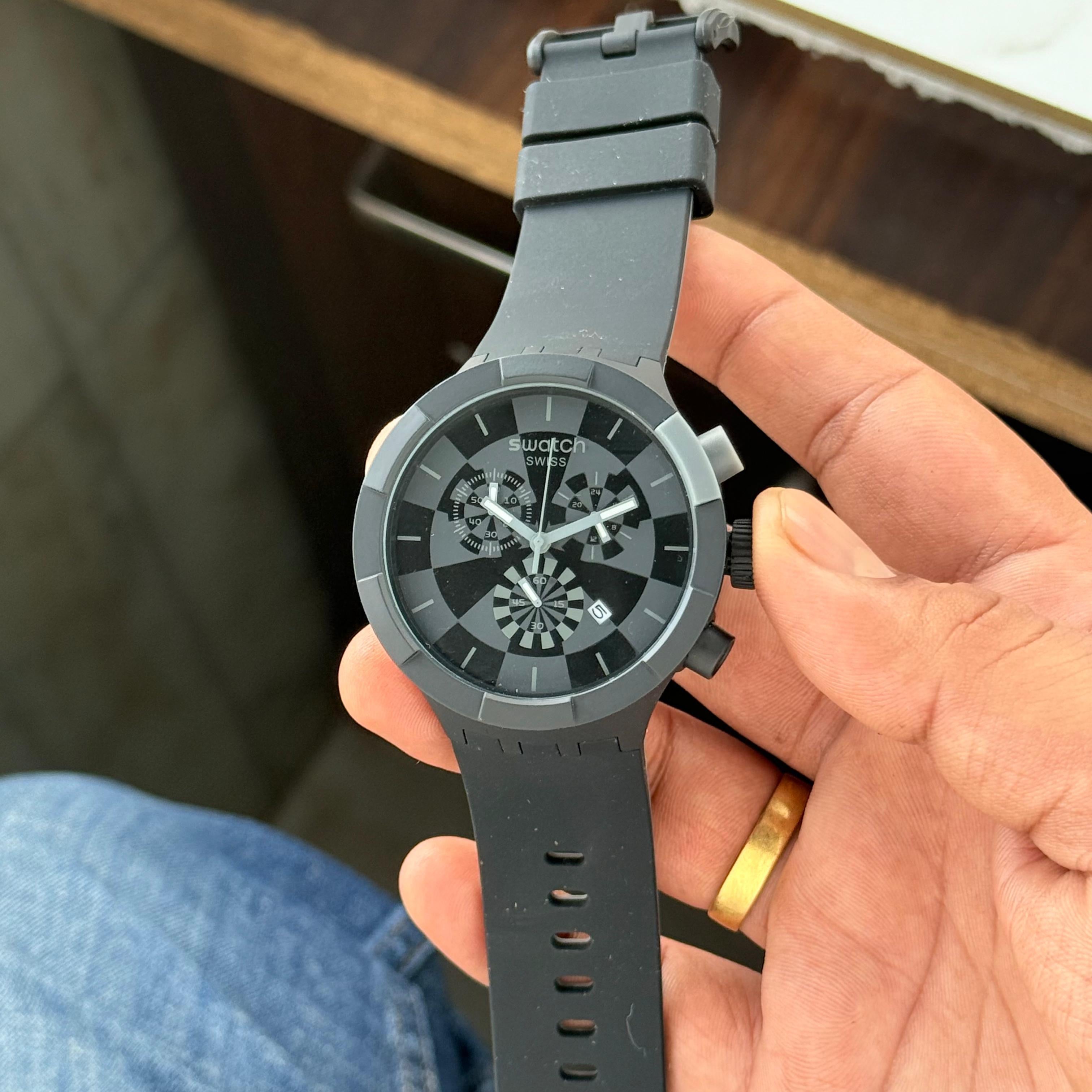 Swatch Checkpoint Black Chronograph