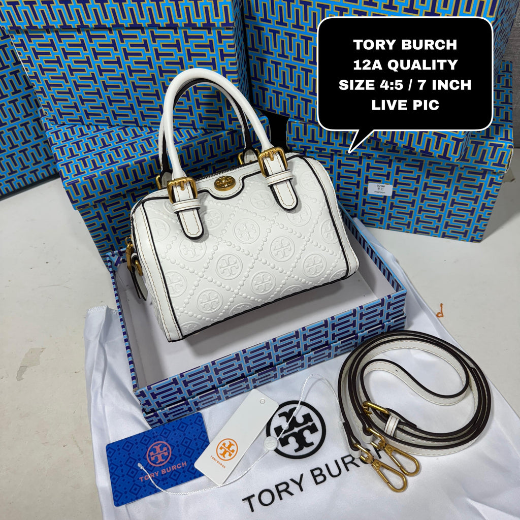 Tory Burch T Monogram Barrel Bag