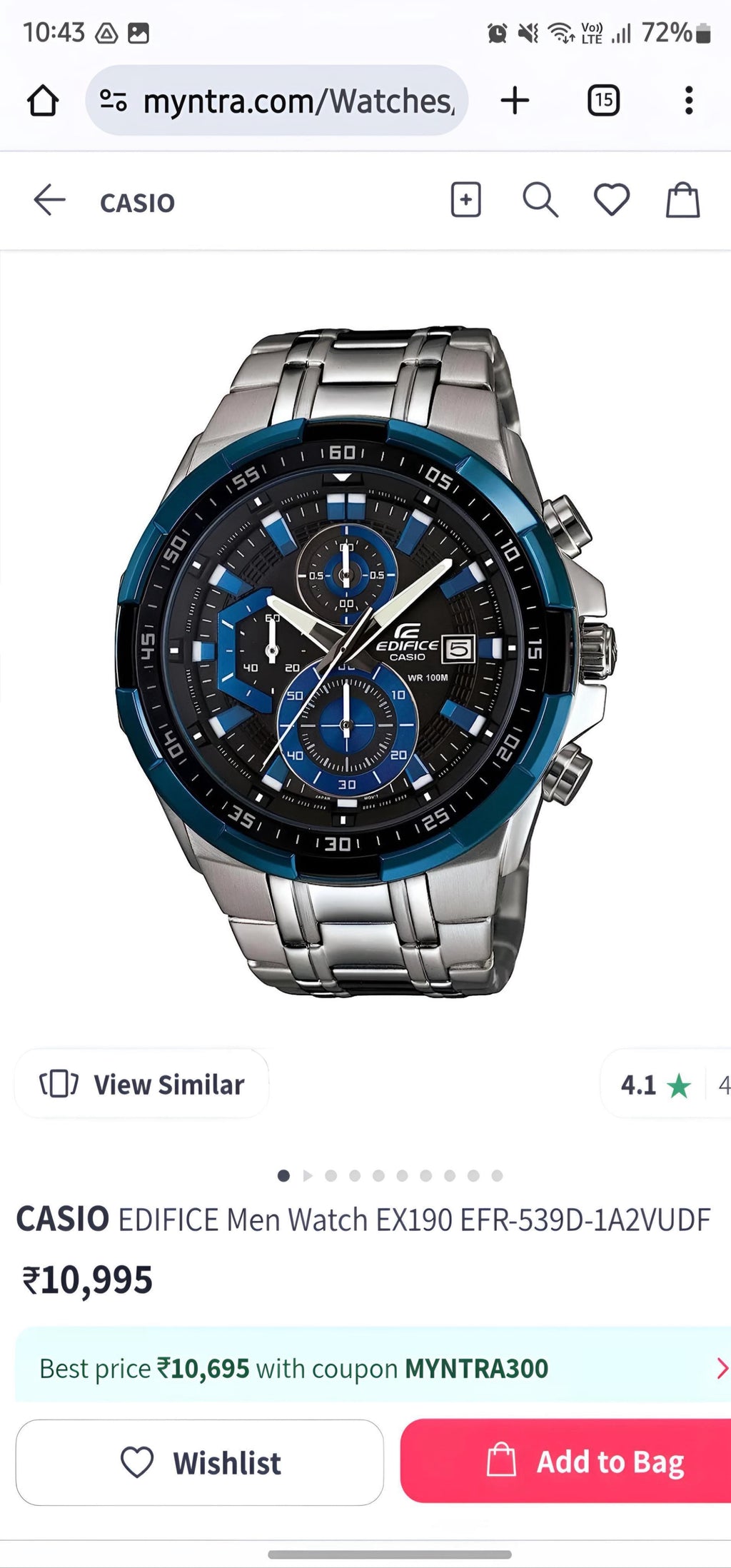 Casio Edifice EFR 539D 1A2V