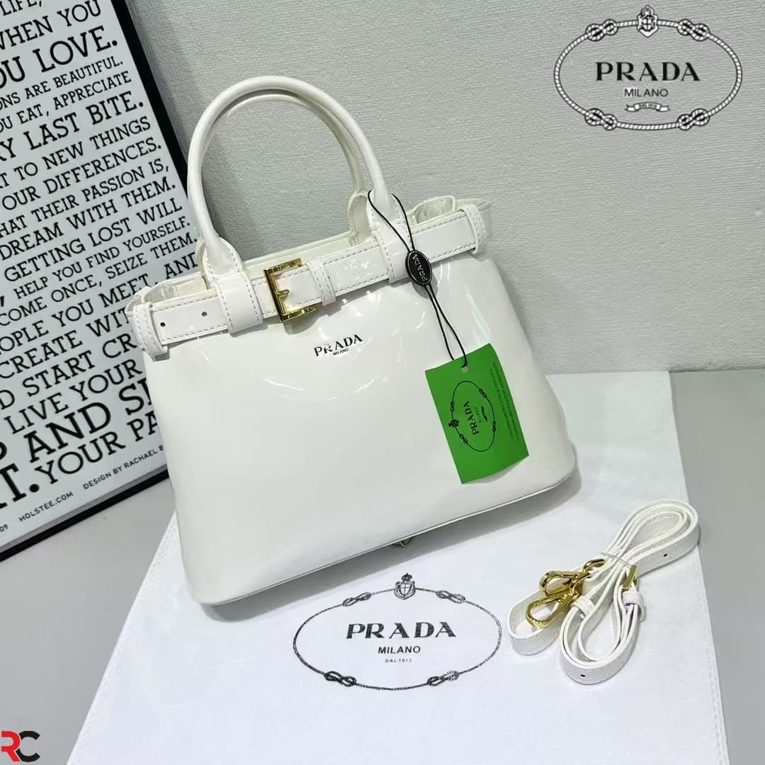 Prada Patent Buckle Handbag