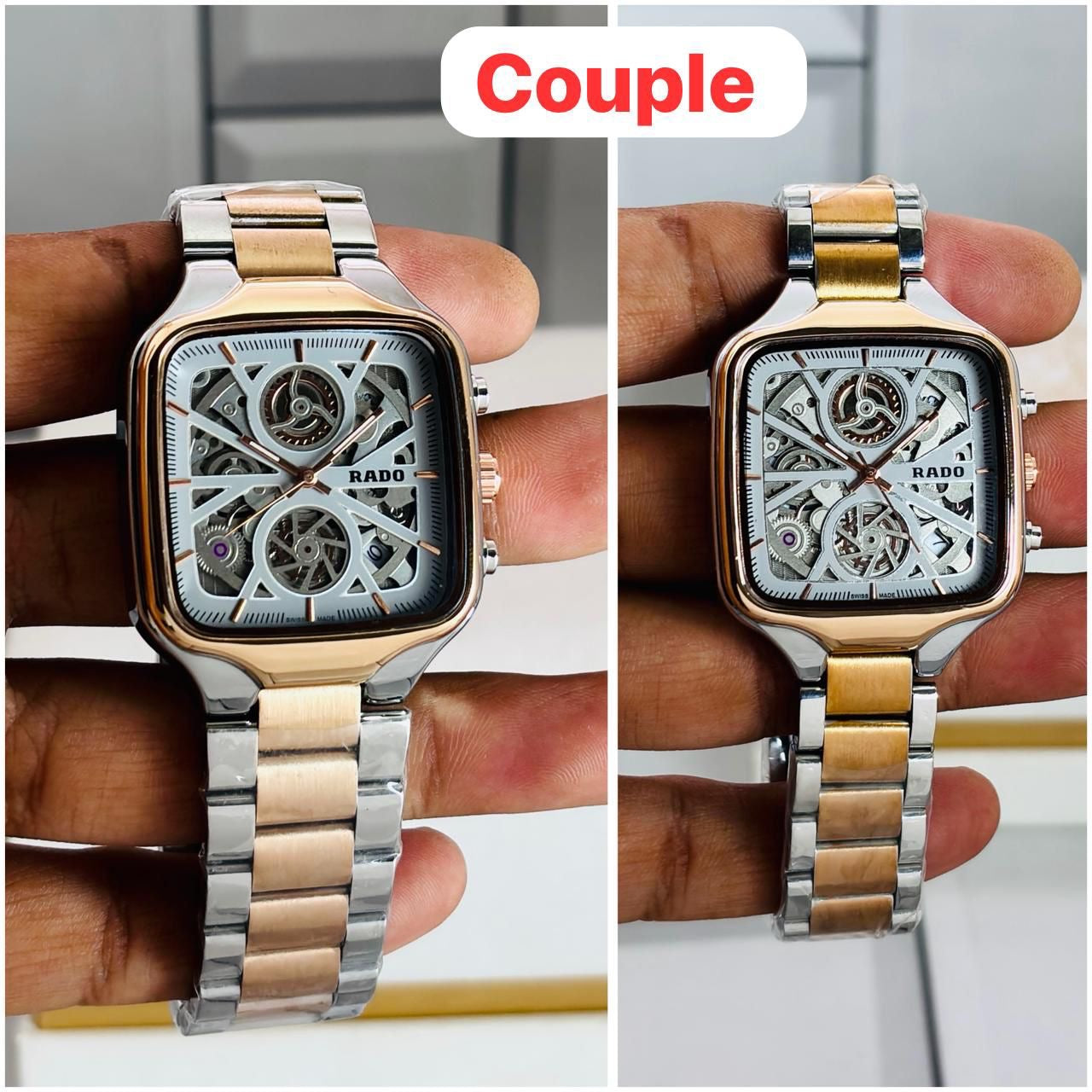 Rado True Square Open Heart Couple Watch