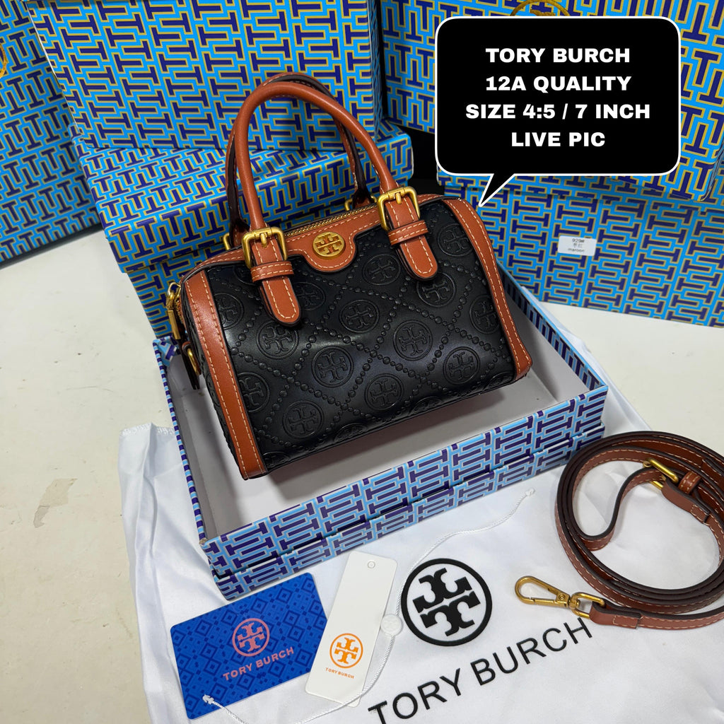 Tory Burch T Monogram Barrel Bag