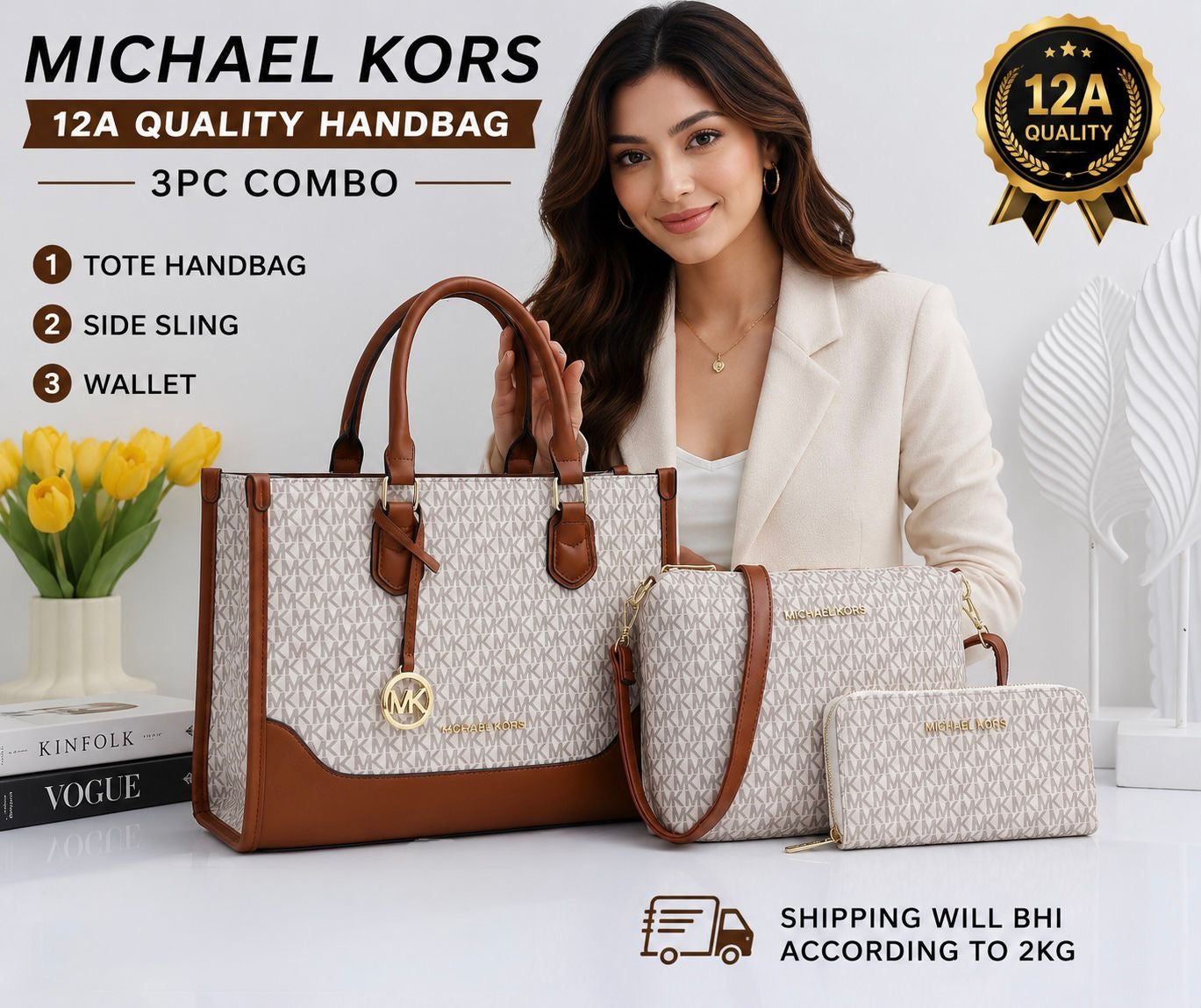 Michael Kors 3Pc Bag