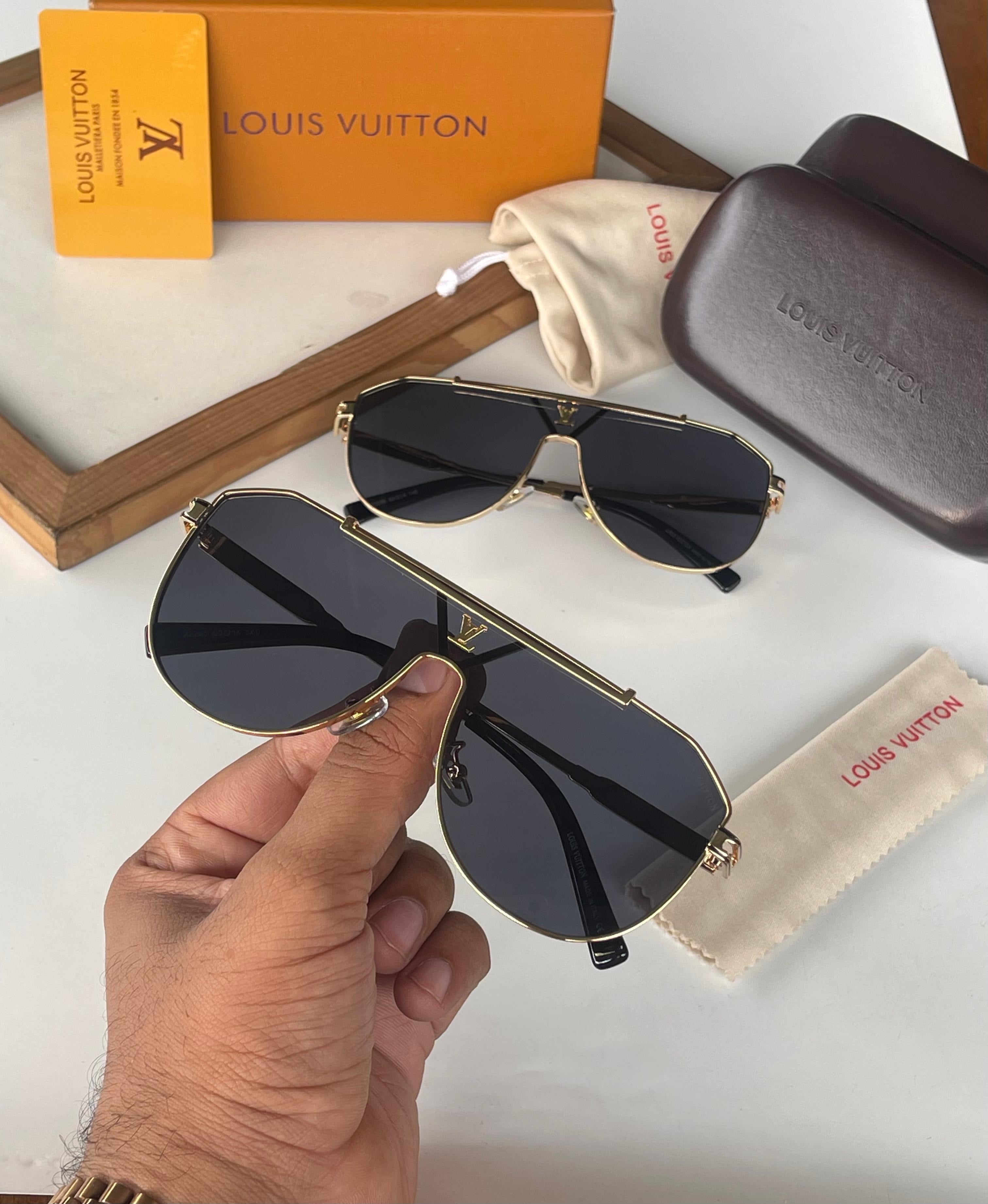 Louis Vuitton Gold Black Sunglasses
