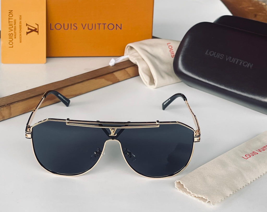 Louis Vuitton Gold Black Sunglasses