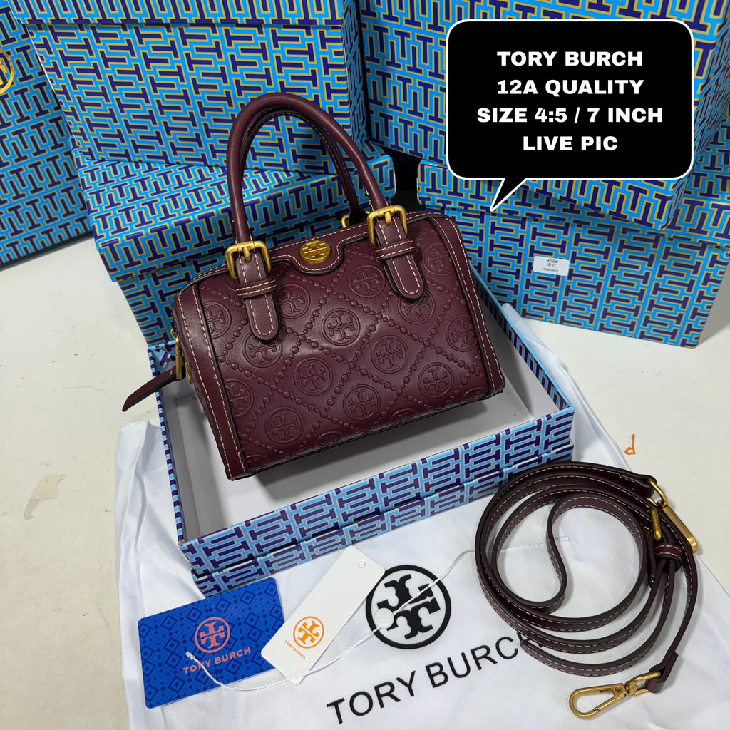 Tory Burch T Monogram Barrel Bag