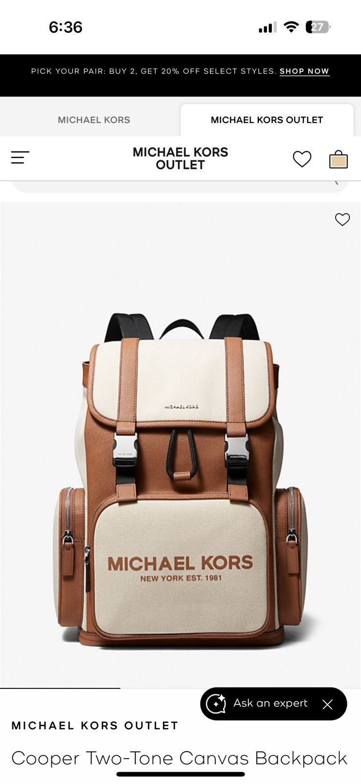 Michael Kors Cooper Denim Backpack