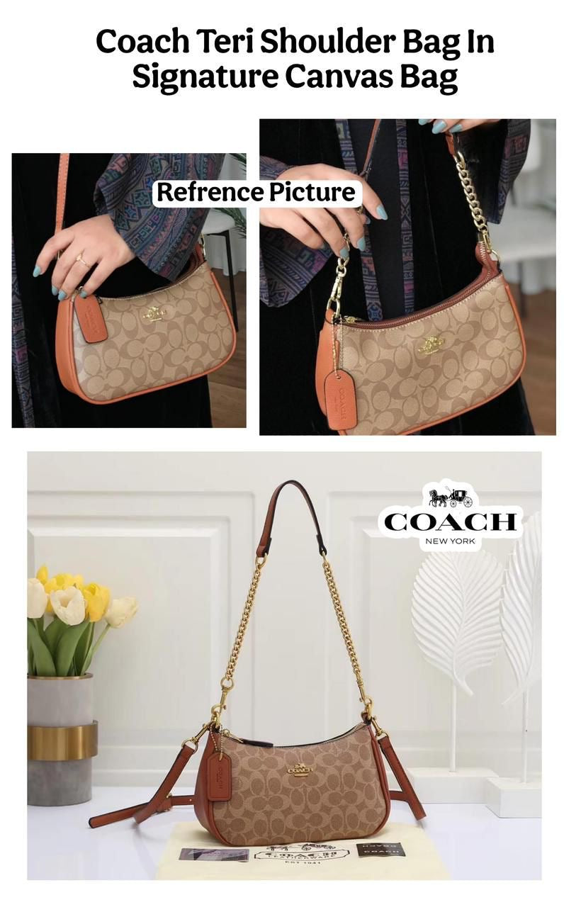 Coach Teri Signature Canvas Bag
