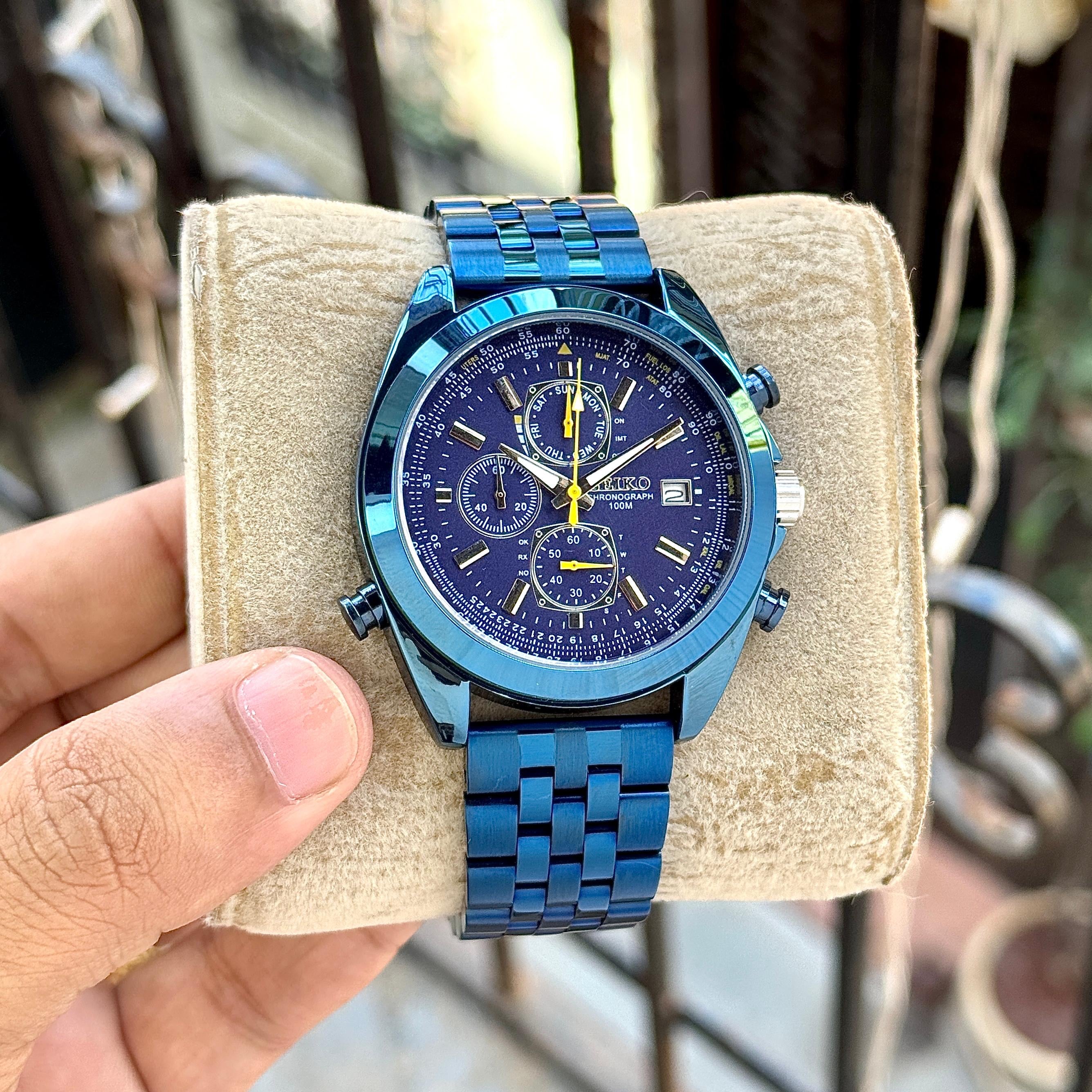 Seiko Blue Chronograph