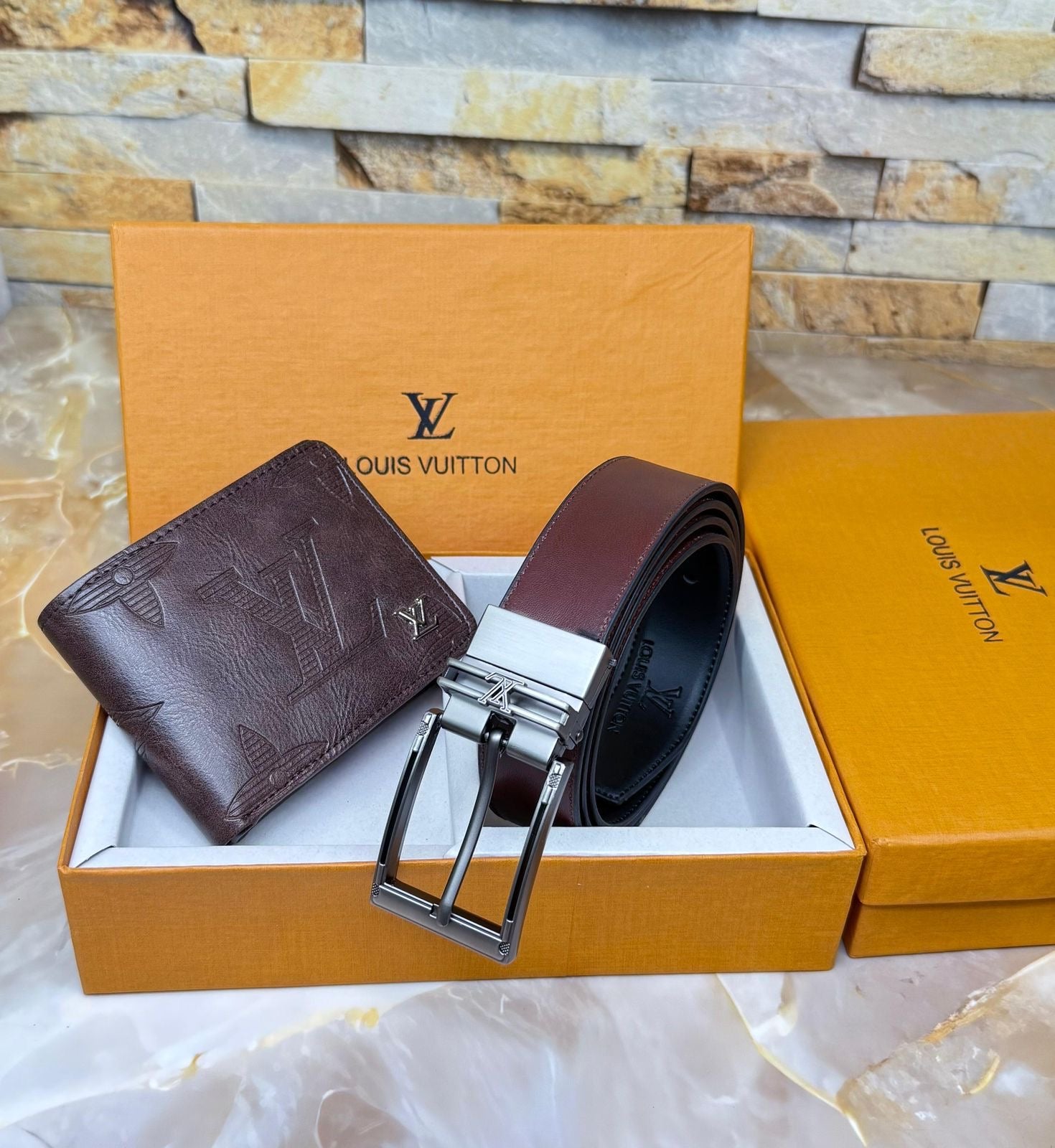 Louis Vuitton Reversible Belt & Wallet Combo