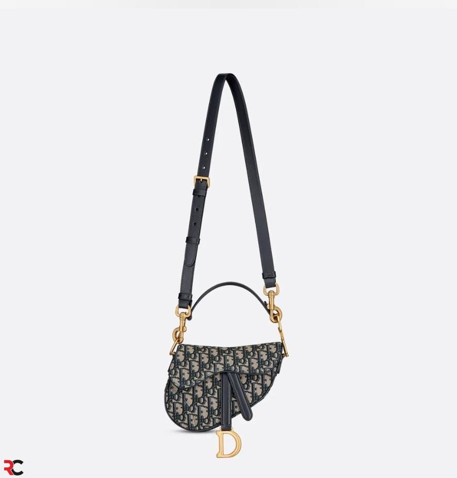 Dior Mini Oblique Jacquard Saddle Bag