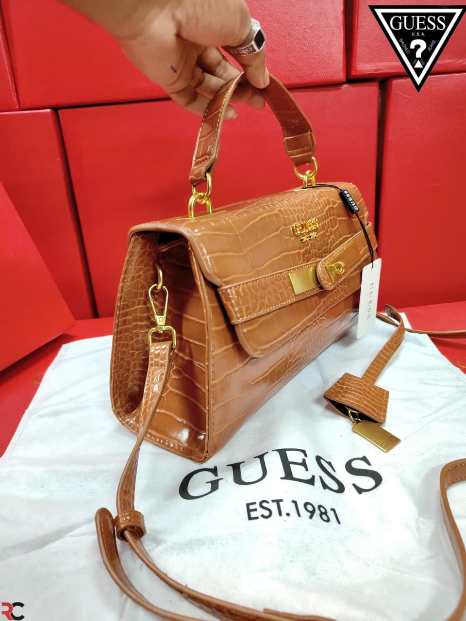 Guess Crocodile Embossed Texture