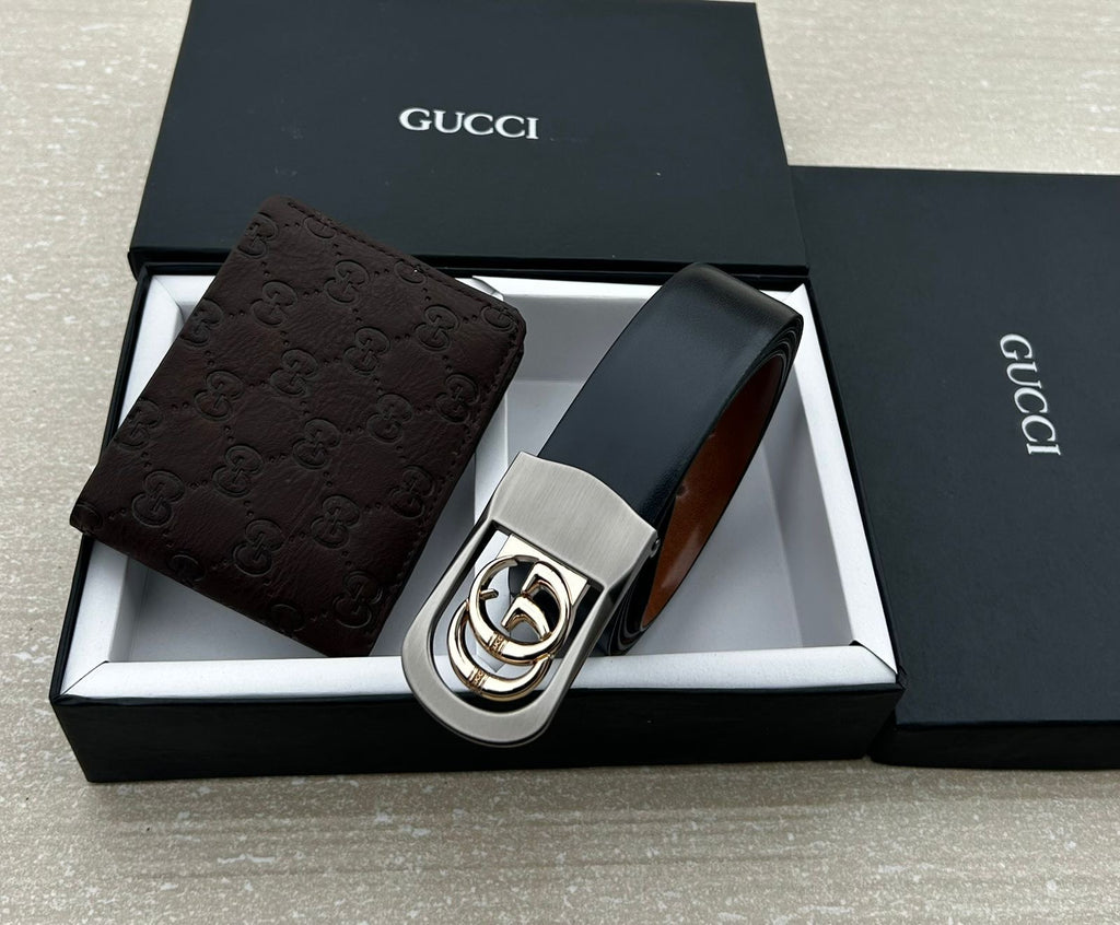 Gucci Reversible Belt & Wallet Combo