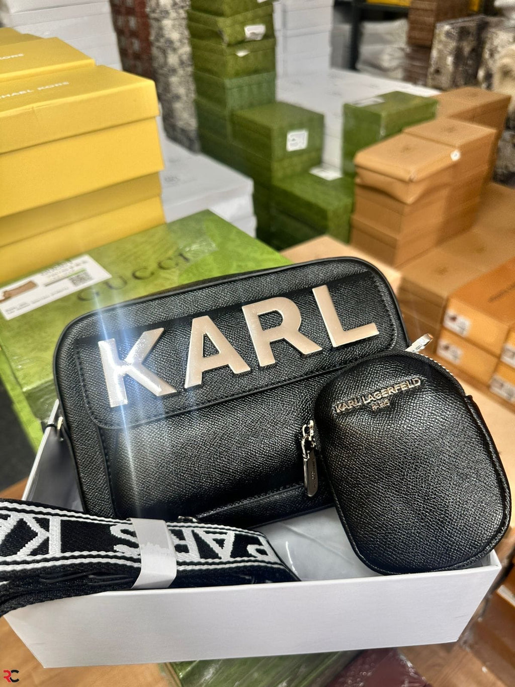 Karl Lagerfeld Maybelle Camera Crossbody Bag