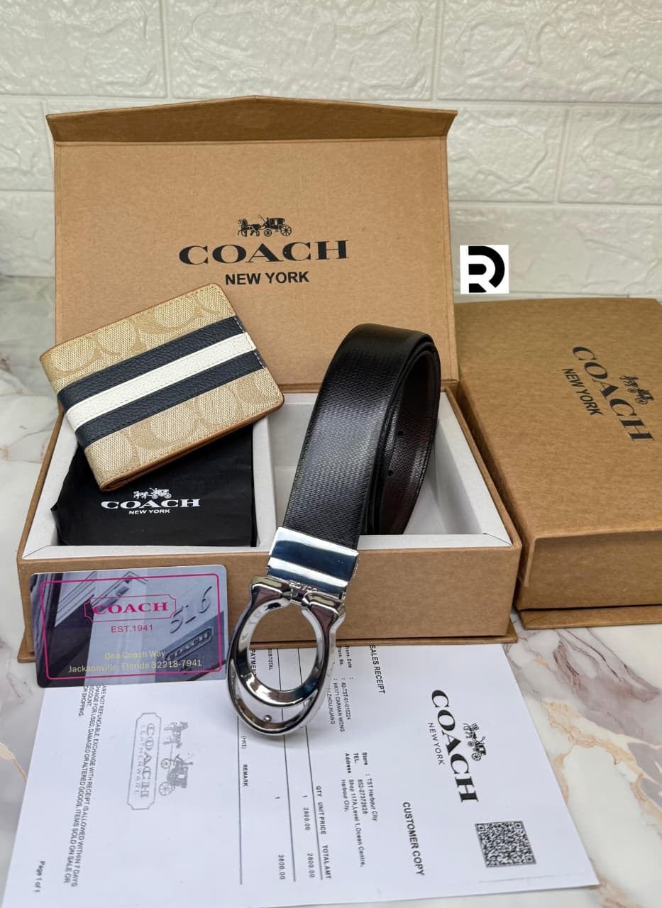Coach Wallet & Reversible Belt Combo