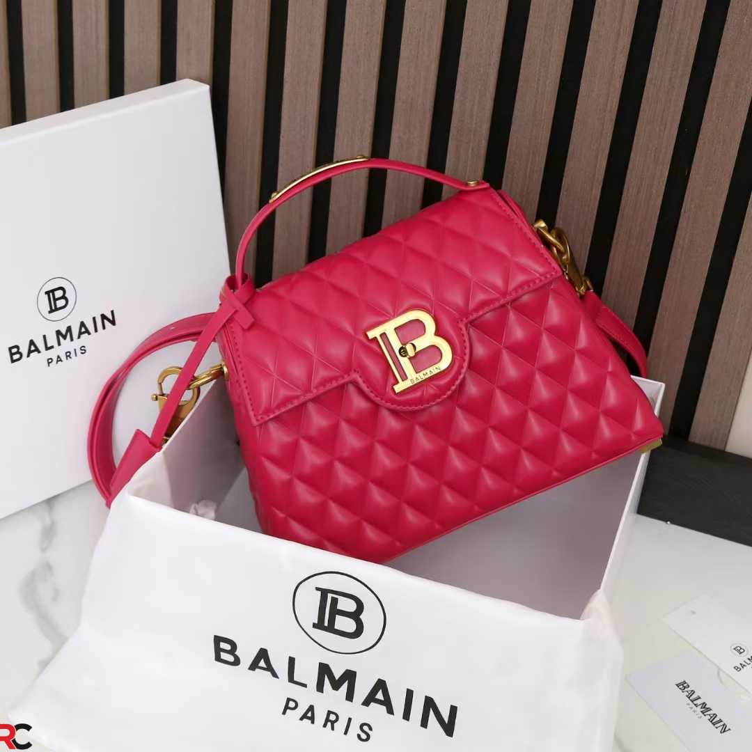 Balmain B-Buzz Glazed Dynasty Quilted Bag