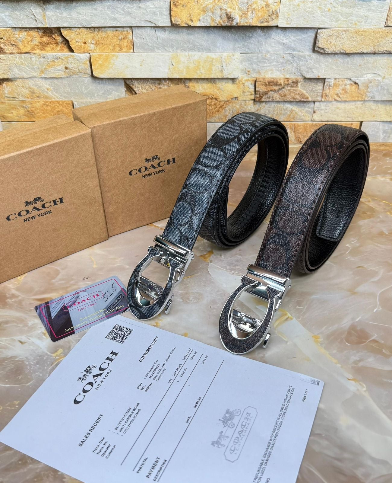 Coach Auto Lock Belt