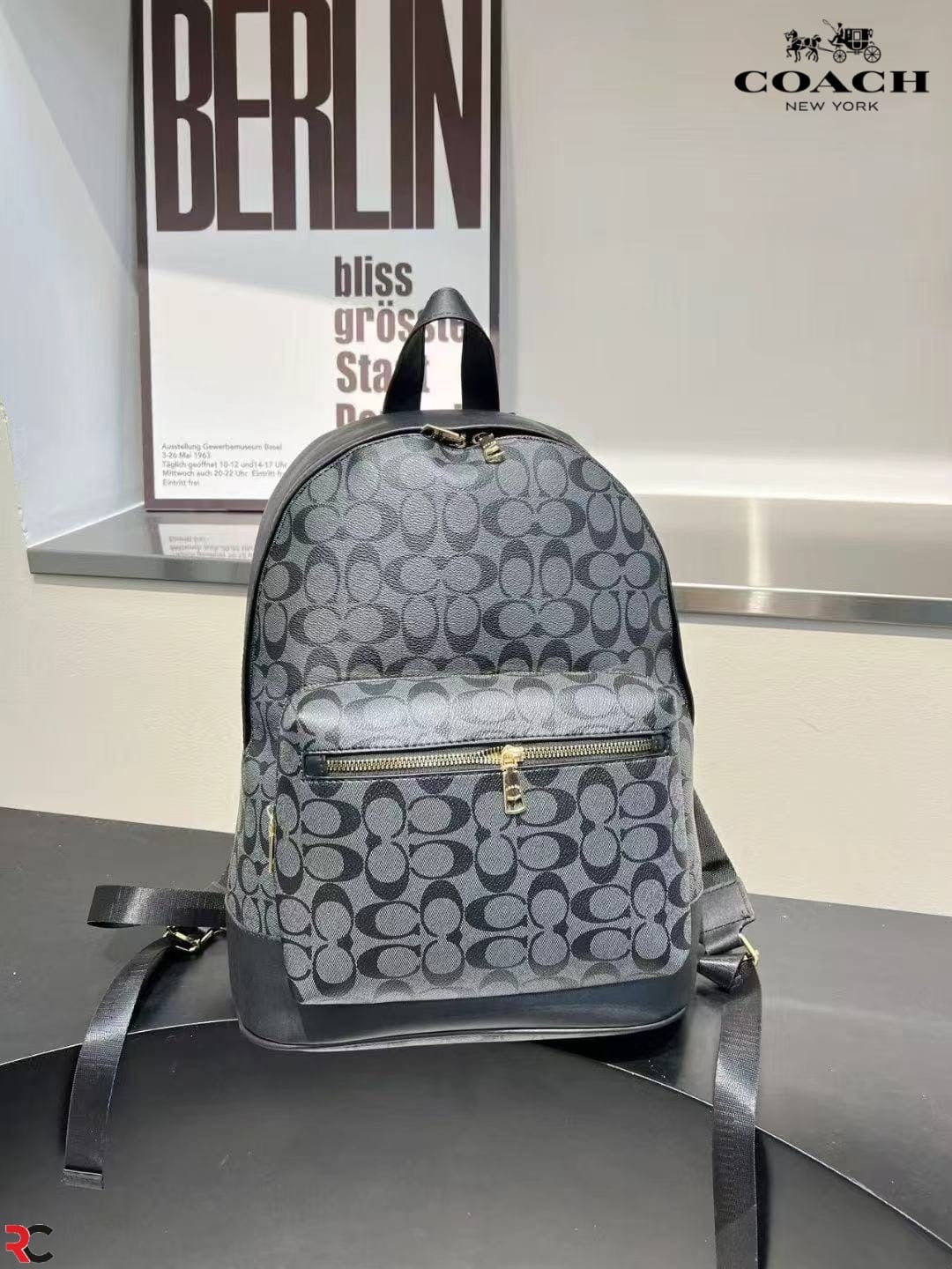 Coach West Backpack Signature Canvas
