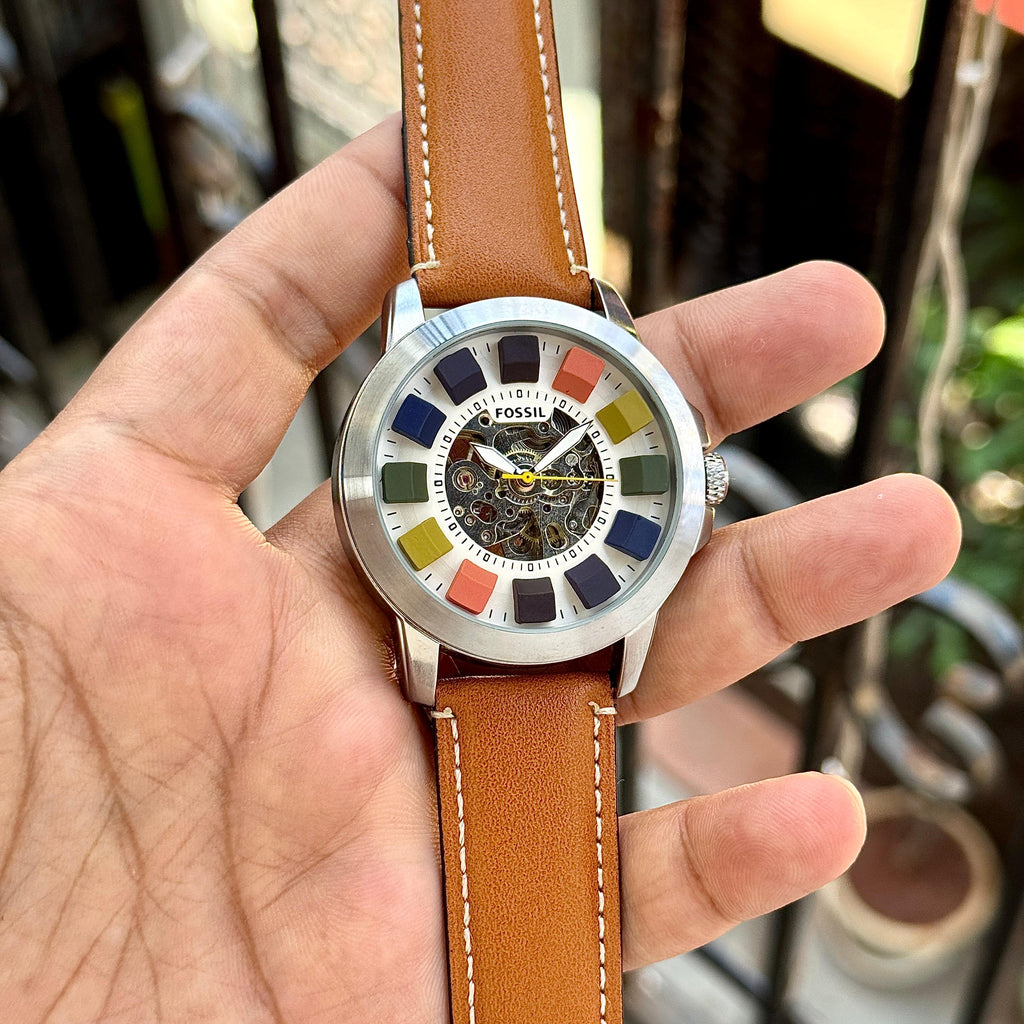 Fossil Grant Automatic Multicolour Skeleton Dial Series