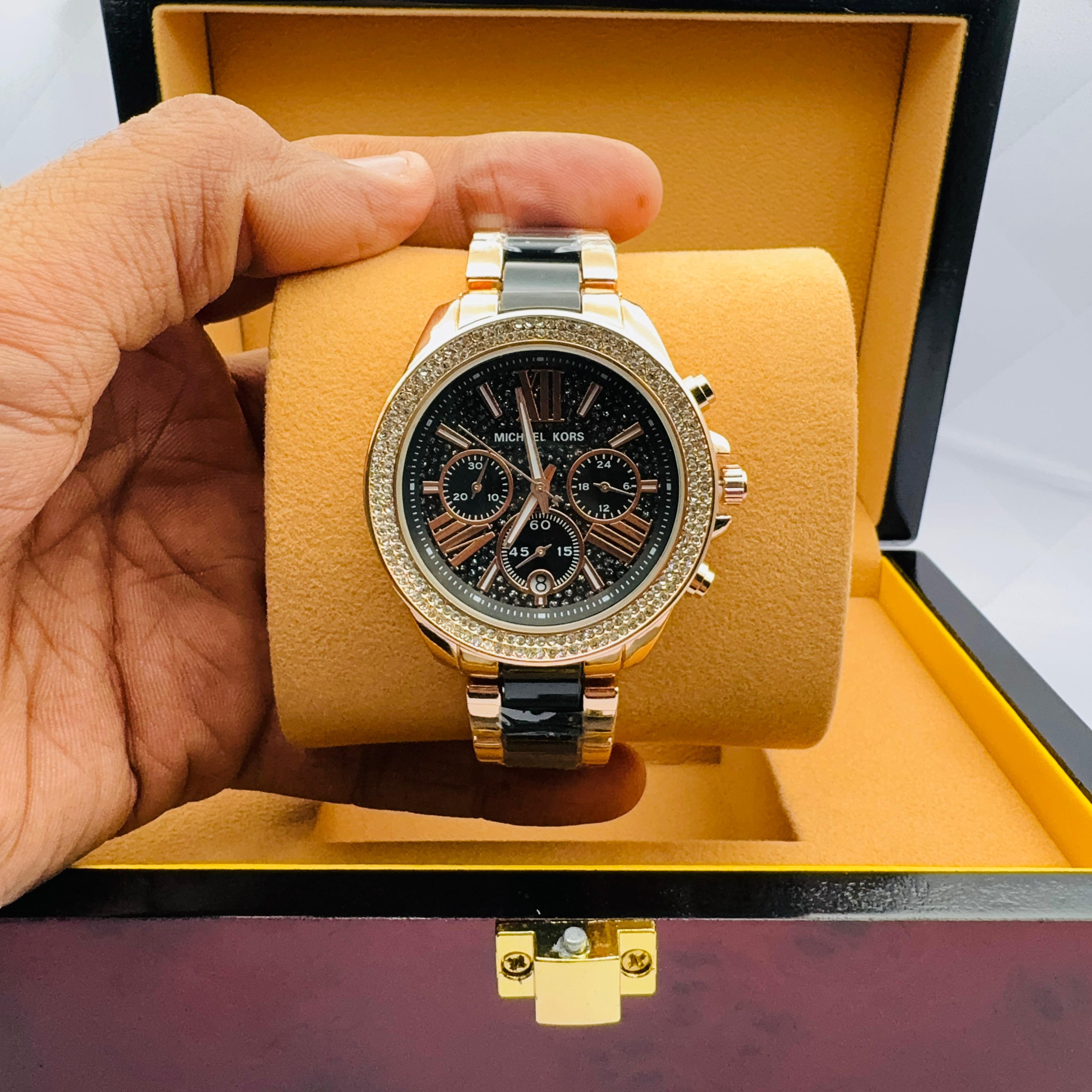 Michael Kors Wren Crystal Pave Dial Chronograph Ladies Watch MK6096