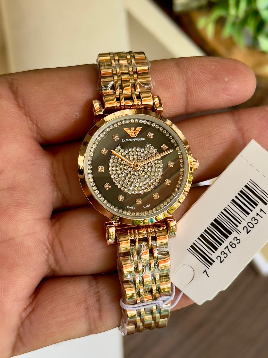 Emporio Armani Crystal studded Dial