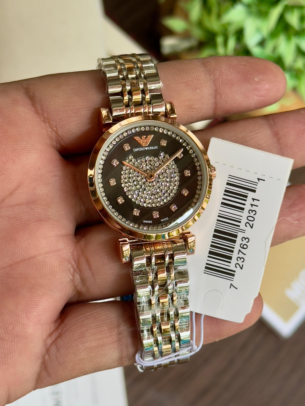 Emporio Armani Crystal studded Dial