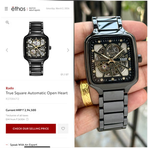 RADO True Square Automatic Open Heart R27086712