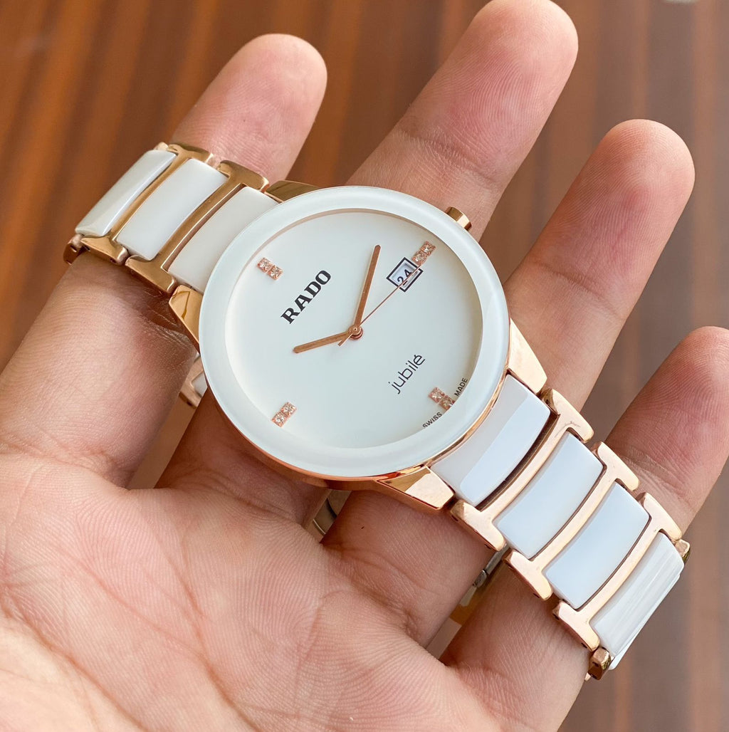 Rado Jubile White Rosegold Ceramic
