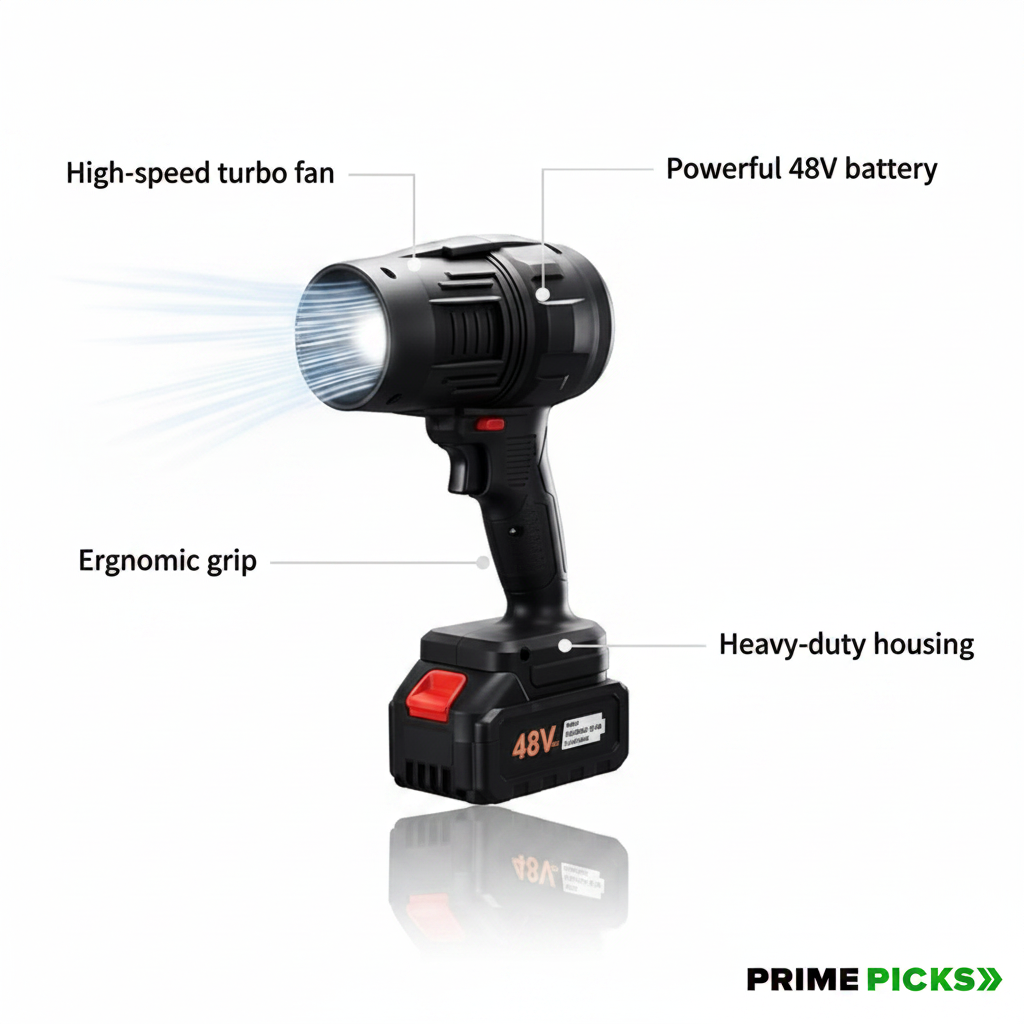 High Power Electric Air Blower for Cleaning – Portable Dust Blower with Strong Air Flow, Multi-Purpose Cleaning Tool for Computer, Keyboard, Car Interior, Home Appliances & Workshop Use