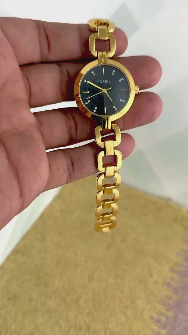 Fossil Kerrigan Three-Hand Gold-Tone