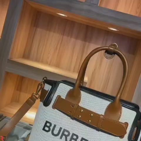 Burberry Horseferry Canvas Tote Bag